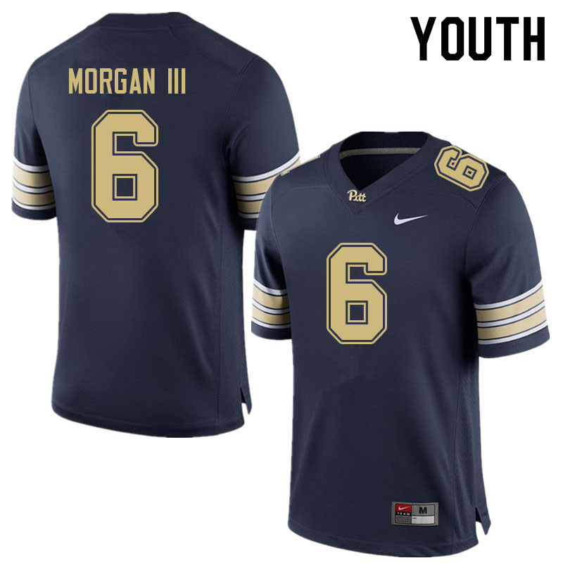 Youth #6 John Morgan III Pitt Panthers College Football Jerseys Sale-Navy